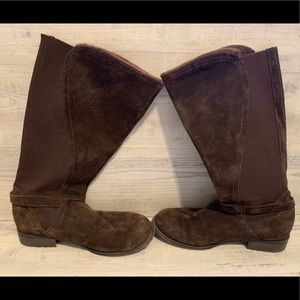 Brown Suede Tall Boots